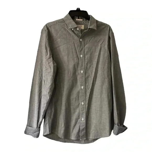 Penguin Men's Grey Button-Up Shirt Slim fit Medium - Picture 1 of 3
